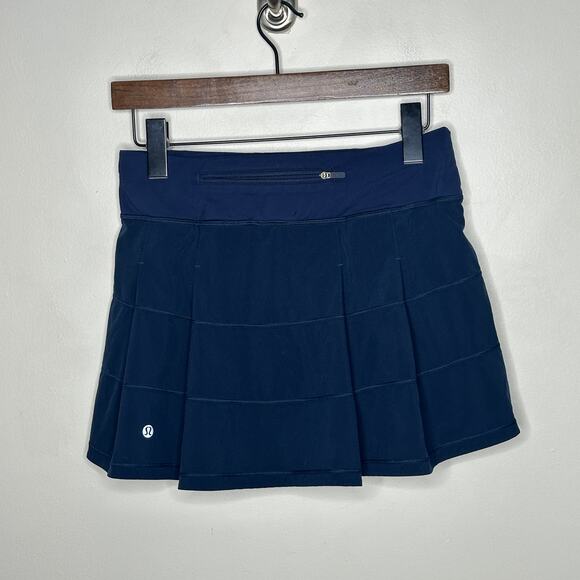 LULULEMON Pace Rival Skirt (Tall) *4-way Stretch 15" True Navy Blue Sz 4 {WW18} - Picture 4 of 6